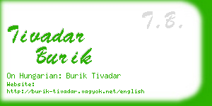 tivadar burik business card